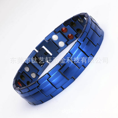 Stainless Steel Bracelet Men's titanium steel jewelry germanium magnet energy bracelet spot wholesale popular jewelry black 246