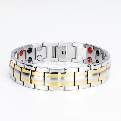 Stainless Steel Bracelet Men's titanium steel jewelry germanium magnet energy bracelet spot wholesale popular jewelry black 246