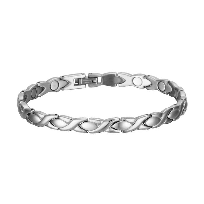 European and American eBay stainless steel bracelet fashion jewelry wholesale ladies Bracelet titanium steel electroplated magnet jewelry jewelry