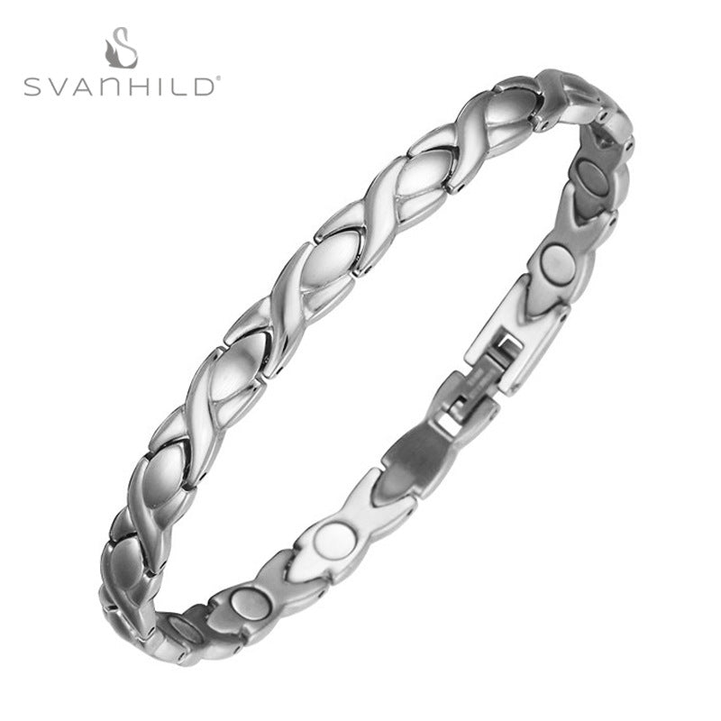European and American eBay stainless steel bracelet fashion jewelry wholesale ladies Bracelet titanium steel electroplated magnet jewelry jewelry