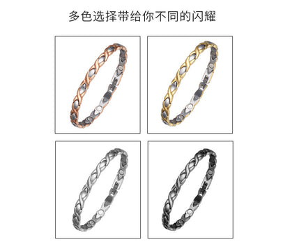 European and American eBay stainless steel bracelet fashion jewelry wholesale ladies Bracelet titanium steel electroplated magnet jewelry jewelry
