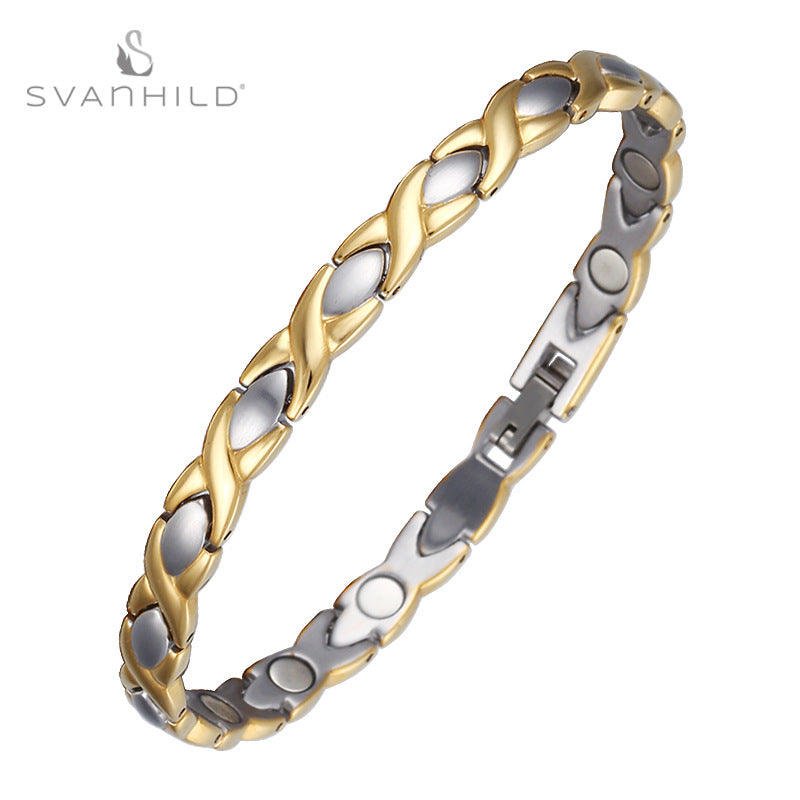 European and American eBay stainless steel bracelet fashion jewelry wholesale ladies Bracelet titanium steel electroplated magnet jewelry jewelry