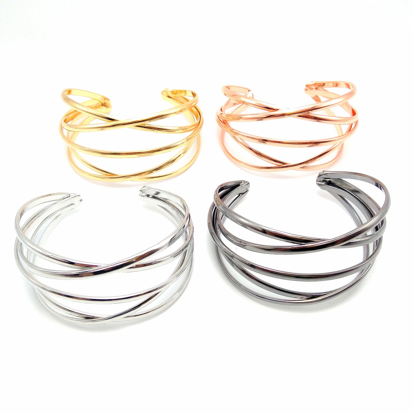 Factory Direct Supply of European and American Hot-Selling Jewelry, Cross-Border Metal C-Shaped Bracelets, Personalized Cut Out Retro Bracelets