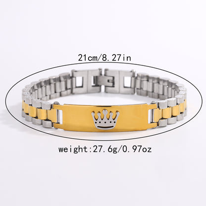 Crown Bracelet Minimalist Original Business Gift Cross-Border Carefully Selected Unisex Daily Commuting Accessory Factory Direct Supply Chain