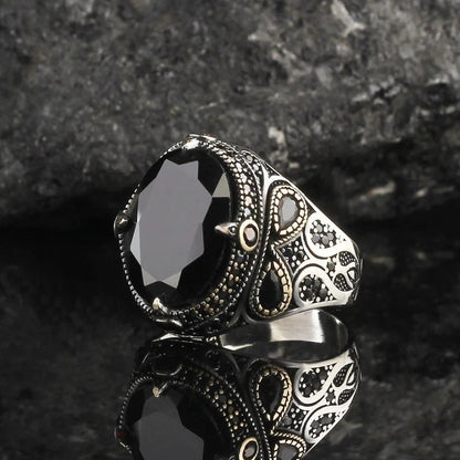 Wish Hot-Selling New Men's Ring Cross-Border European and American Retro Ring Fashion Personalized Ring
