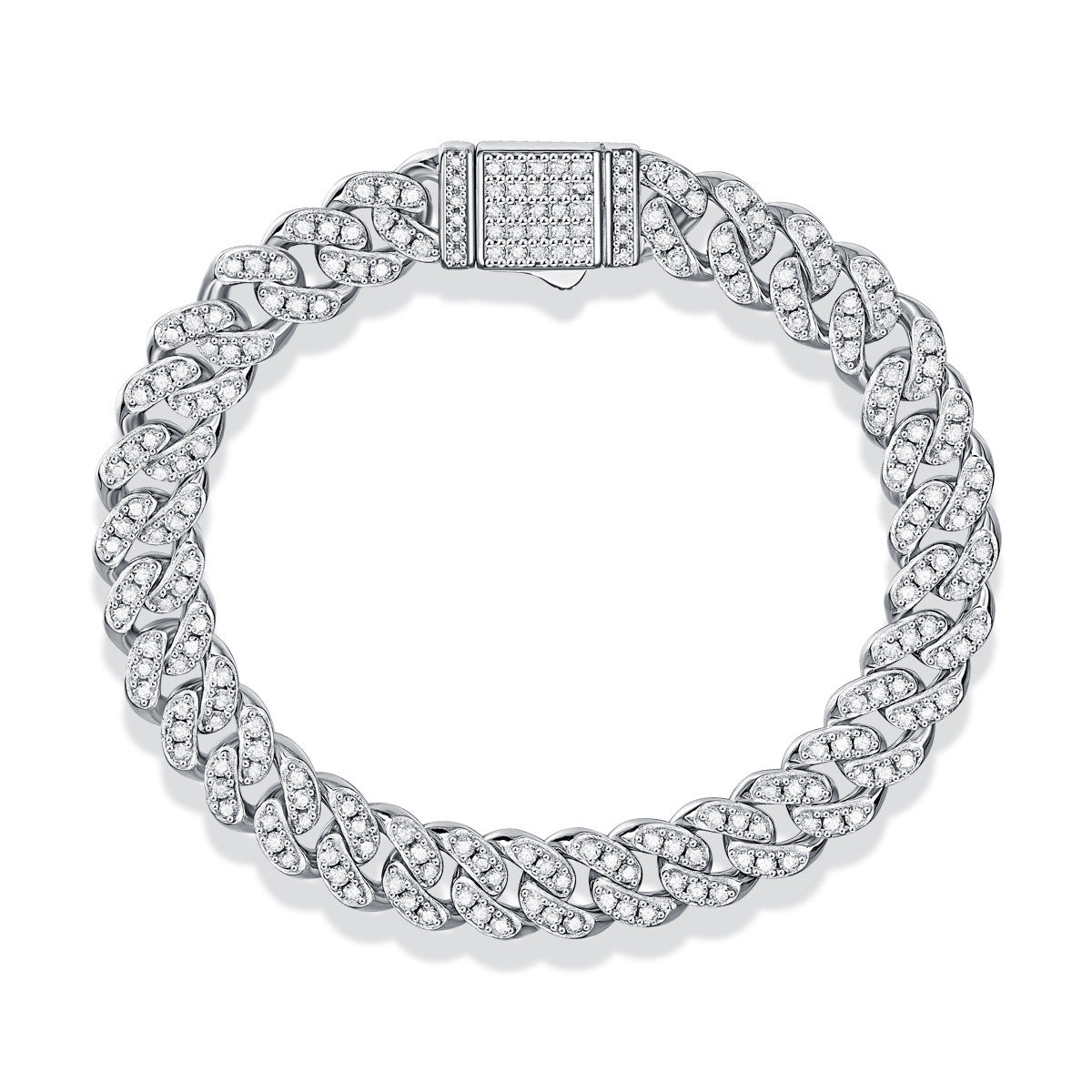 Cross-Border S925 Silver Moissanite Pure Silver Bracelet Niche Light Luxury High-End Bracelet Ins Fashion Temperament Jewelry for Women