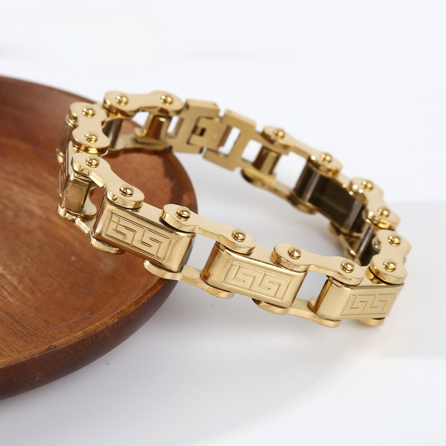 Cross-Border Direct Sales Amazon Aliexpress European and American Fashion Trend Personalized Stainless Steel Men's Bracelet Jewelry Wholesale