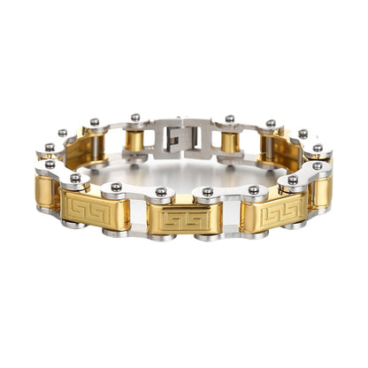 Cross-Border Direct Sales Amazon Aliexpress European and American Fashion Trend Personalized Stainless Steel Men's Bracelet Jewelry Wholesale