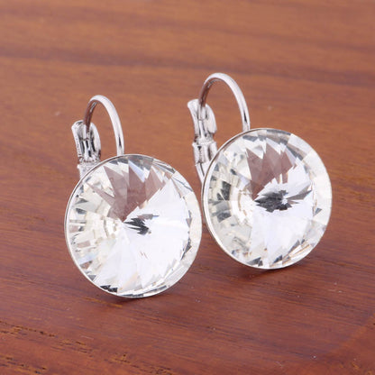 14mm Round Color Ear Buckle European and American Cross-border Earrings Gold Earrings Advanced Sense ins Simple Popular Jewelry