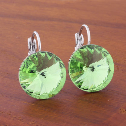 14mm Round Color Ear Buckle European and American Cross-border Earrings Gold Earrings Advanced Sense ins Simple Popular Jewelry