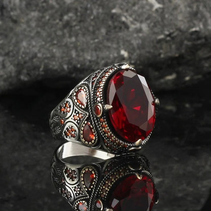 Wish Hot-Selling New Men's Ring Cross-Border European and American Retro Ring Fashion Personalized Ring