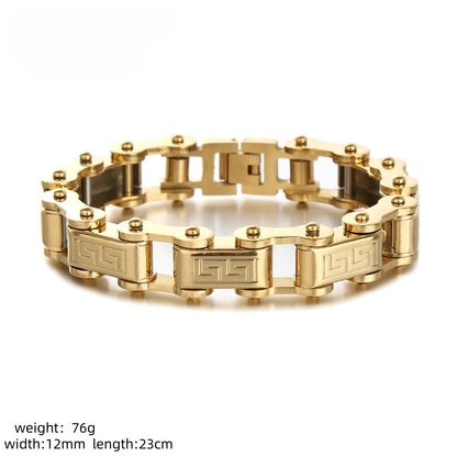Cross-Border Direct Sales Amazon Aliexpress European and American Fashion Trend Personalized Stainless Steel Men's Bracelet Jewelry Wholesale