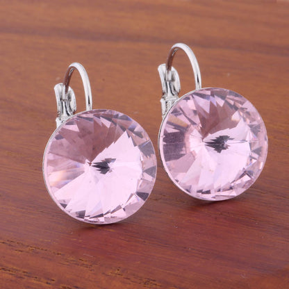 14mm Round Color Ear Buckle European and American Cross-border Earrings Gold Earrings Advanced Sense ins Simple Popular Jewelry
