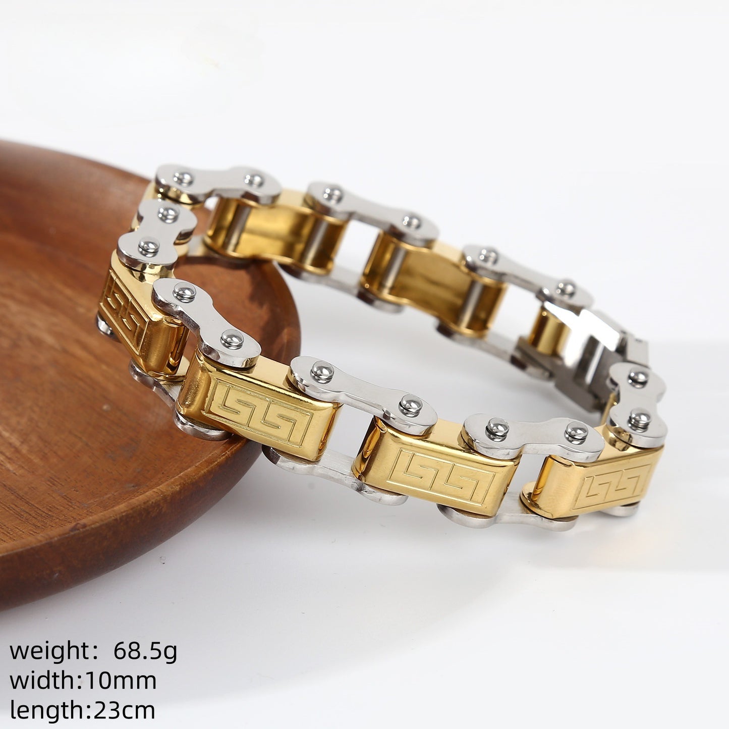 Cross-Border Direct Sales Amazon Aliexpress European and American Fashion Trend Personalized Stainless Steel Men's Bracelet Jewelry Wholesale