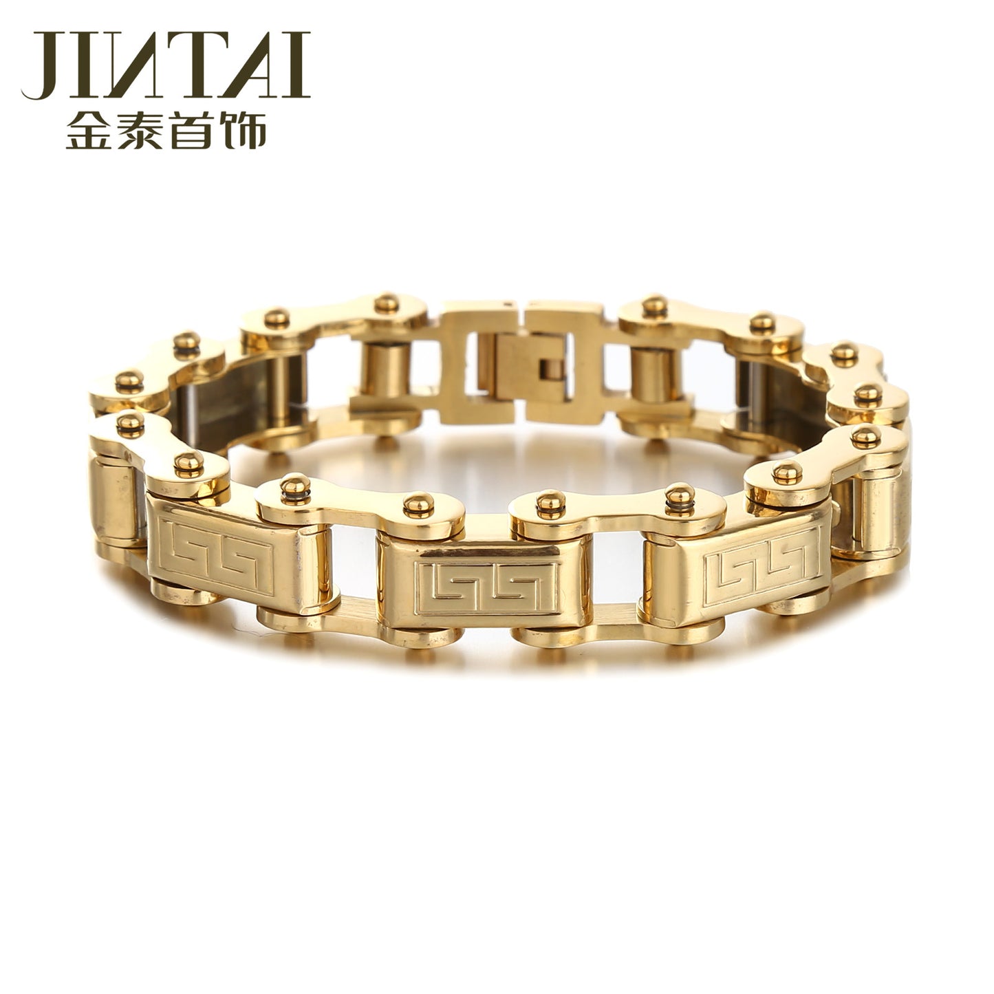 Cross-Border Direct Sales Amazon Aliexpress European and American Fashion Trend Personalized Stainless Steel Men's Bracelet Jewelry Wholesale