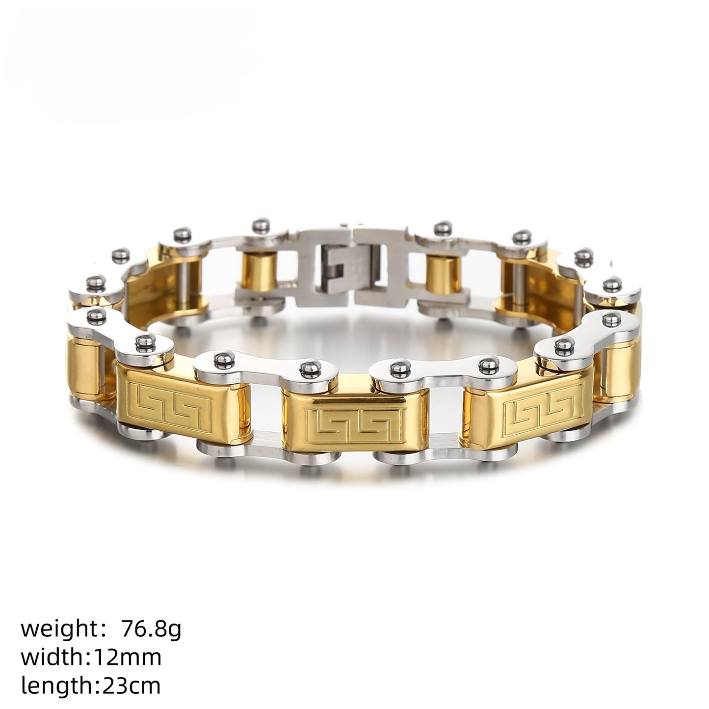 Cross-Border Direct Sales Amazon Aliexpress European and American Fashion Trend Personalized Stainless Steel Men's Bracelet Jewelry Wholesale