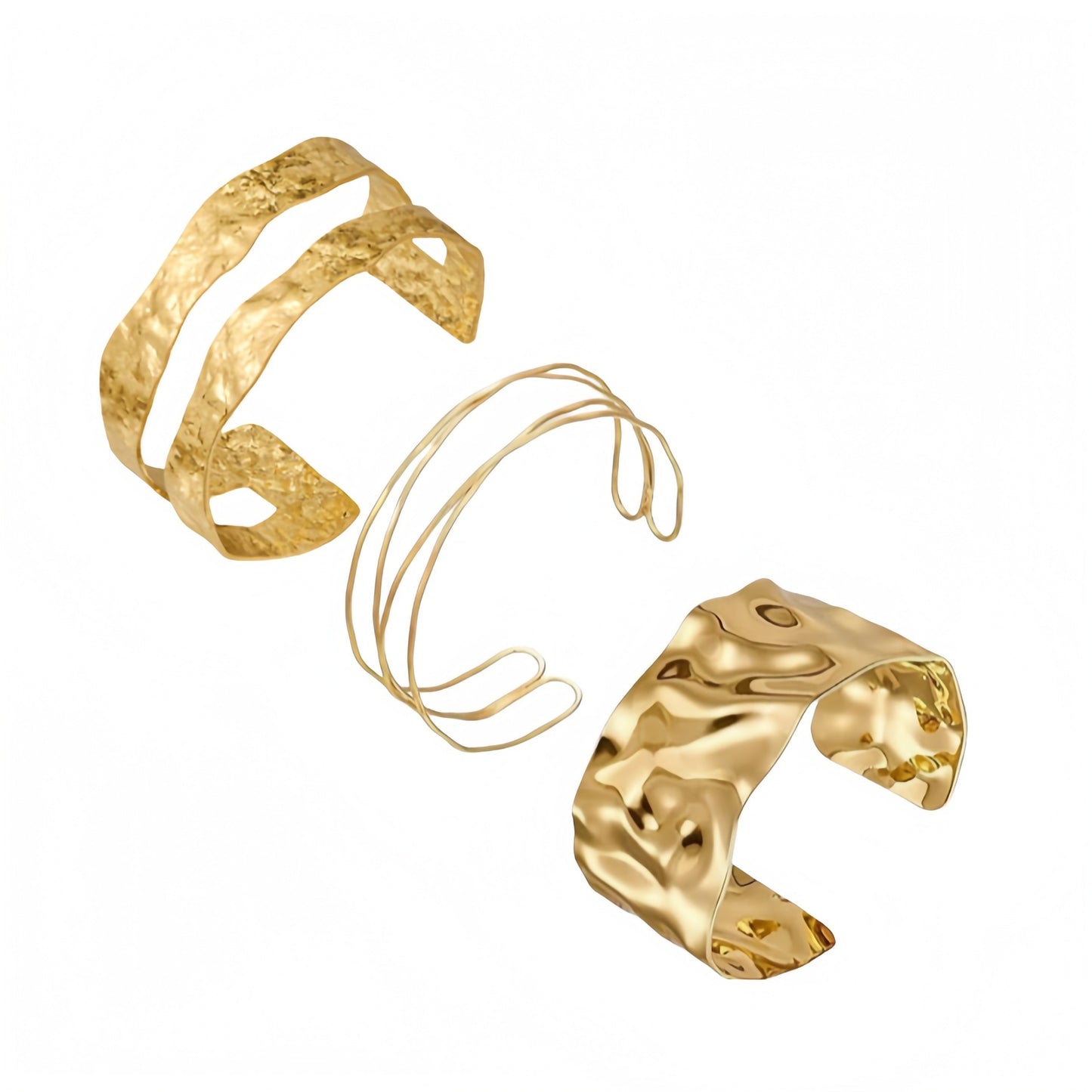 Factory Direct Supply of European and American Hot-Selling Jewelry, Cross-Border Metal C-Shaped Bracelets, Personalized Cut Out Retro Bracelets