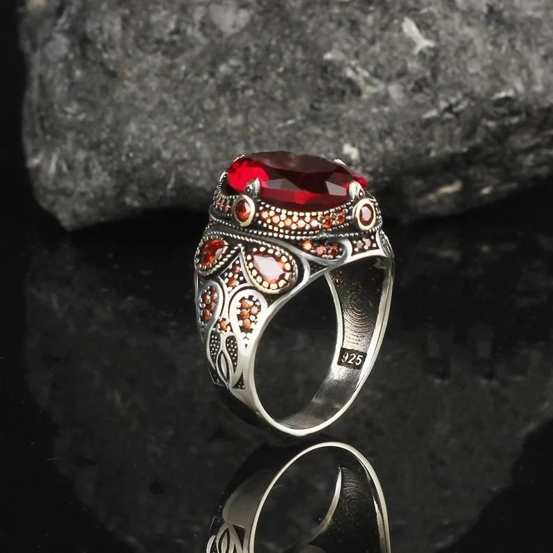 Wish Hot-Selling New Men's Ring Cross-Border European and American Retro Ring Fashion Personalized Ring