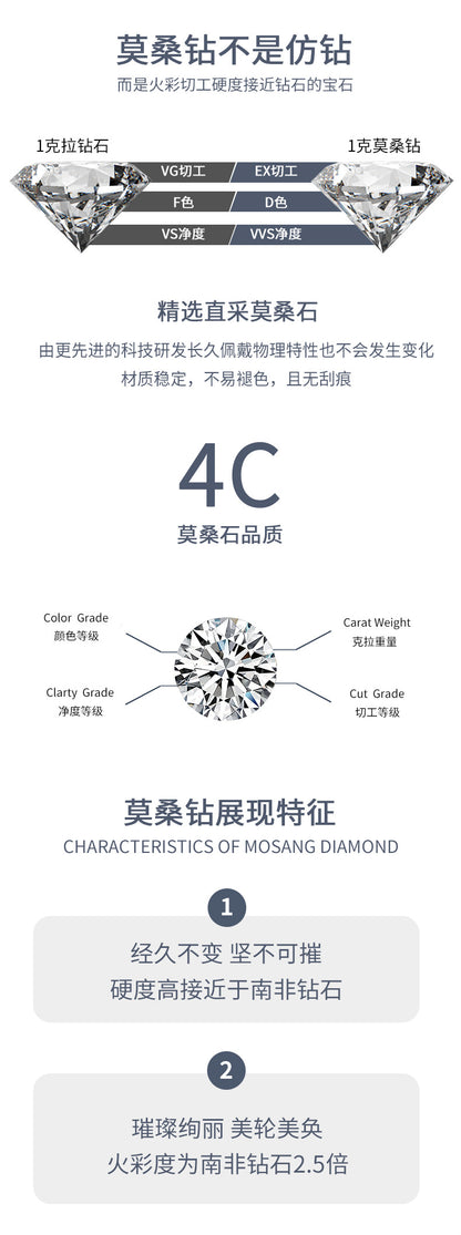 Cross-Border S925 Silver Moissanite Pure Silver Bracelet Niche Light Luxury High-End Bracelet Ins Fashion Temperament Jewelry for Women