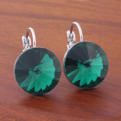 14mm Round Color Ear Buckle European and American Cross-border Earrings Gold Earrings Advanced Sense ins Simple Popular Jewelry