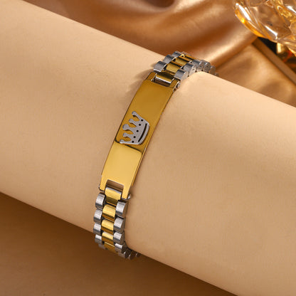 Crown Bracelet Minimalist Original Business Gift Cross-Border Carefully Selected Unisex Daily Commuting Accessory Factory Direct Supply Chain
